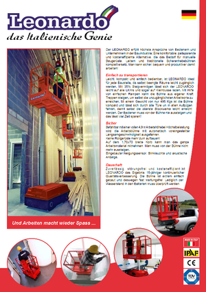 Single Vertical Mast Boom Lifts Bravi Leonardo Outdoor