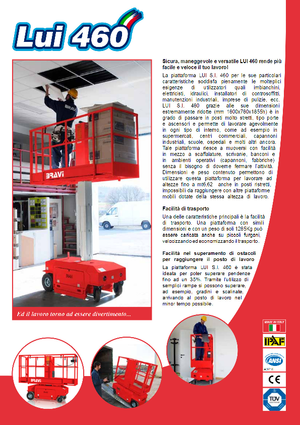 Tek Dikey Direkli Sepetli Vinçler Bravi Lui 460