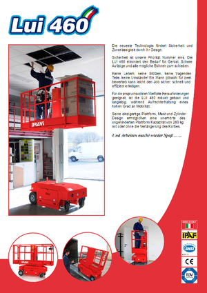 Tek Dikey Direkli Sepetli Vinçler Bravi Lui 460