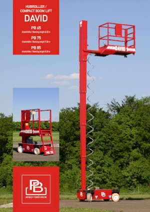 Single Vertical Mast Boom Lifts PB PB David 85