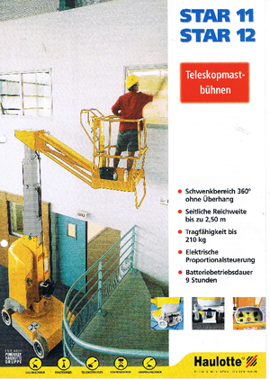 Single Vertical Mast Boom Lifts Haulotte Star 12