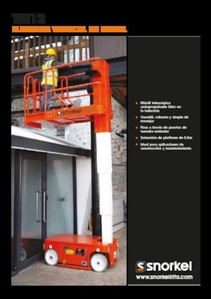 Tek Dikey Direkli Sepetli Vinçler Snorkel TM12