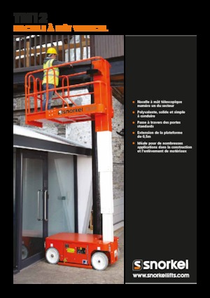 Single Vertical Mast Boom Lifts Snorkel TM12