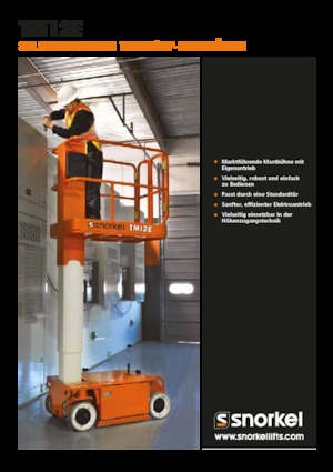 Tek Dikey Direkli Sepetli Vinçler Snorkel TM12E