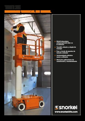 Single Vertical Mast Boom Lifts Snorkel TM12E