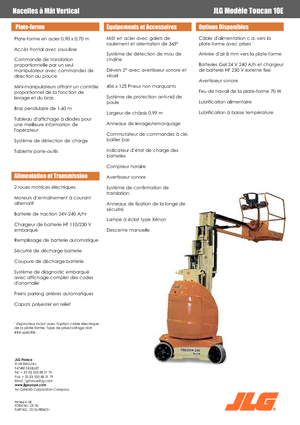 Single Vertical Mast Boom Lifts JLG-Toucan Toucan 10 E