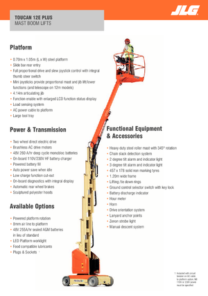 Single Vertical Mast Boom Lifts JLG-Toucan Toucan 12E Plus