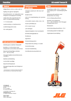 Single Vertical Mast Boom Lifts JLG-Toucan Toucan 8 E