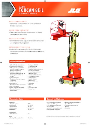 Single Vertical Mast Boom Lifts JLG-Toucan Toucan 8E-L