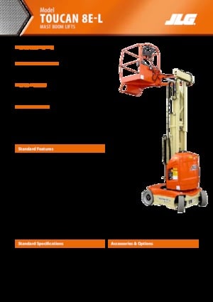 Single Vertical Mast Boom Lifts JLG-Toucan Toucan 8E-L