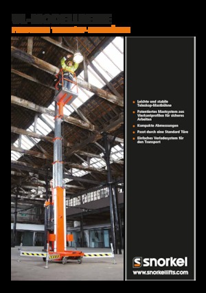 Single Vertical Mast Boom Lifts Snorkel UL32