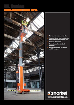 Single Vertical Mast Boom Lifts Snorkel UL40