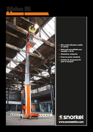 Tek Dikey Direkli Sepetli Vinçler Snorkel UL32