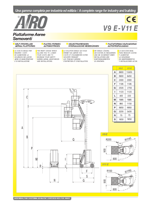 Single Vertical Mast Boom Lifts AIRO V 9 E Wind