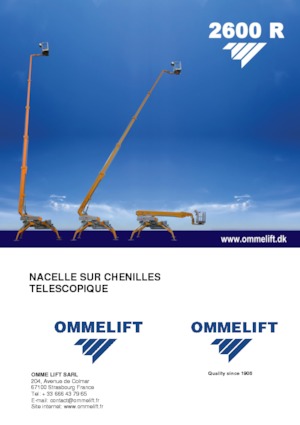 Crawler Telescopic Boom Lifts OMMELIFT 2600 R