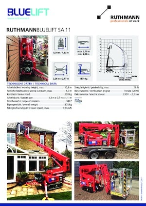 Paletli Mafsall Bomlu Asansörler Ruthmann BLUELIFT SA 11