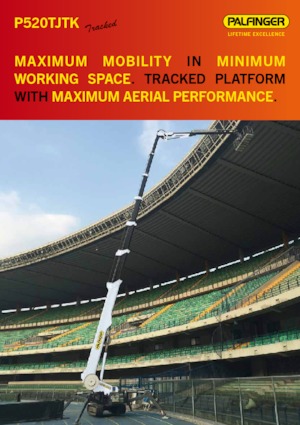 Crawler Telescopic Boom Lifts Palfinger P 520 TJTK