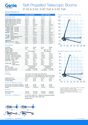 Crawler Telescopic Boom Lifts Genie S-65 TraX