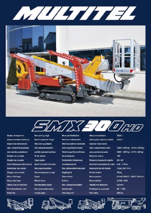 Crawler Telescopic Boom Lifts Multitel SMX 300