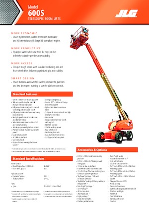 Wheeled Telescopic Boom Lifts JLG 600S
