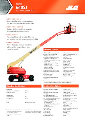 Wheeled Telescopic Boom Lifts JLG 660SJ