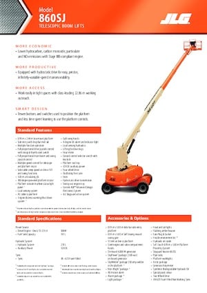 Wheeled Telescopic Boom Lifts JLG 860SJ