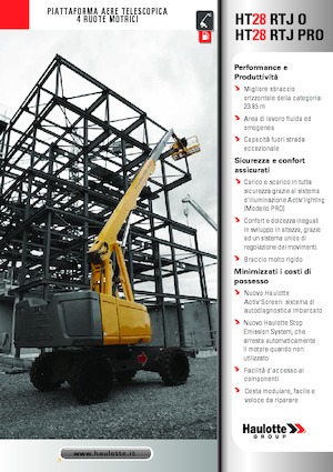 Wheeled Telescopic Boom Lifts Haulotte HT28 RTJ PRO