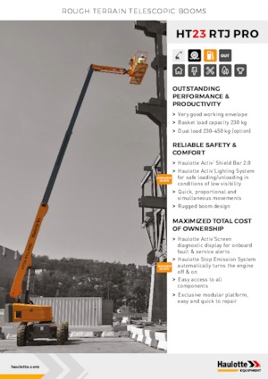 Wheeled Telescopic Boom Lifts Haulotte HT23 RTJ PRO