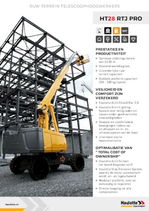 Wheeled Telescopic Boom Lifts Haulotte HT28 RTJ PRO