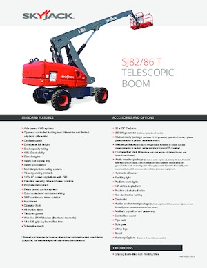 Wheeled Telescopic Boom Lifts Skyjack SJ 82 T