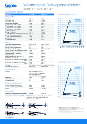 Wheeled Telescopic Boom Lifts Genie SX-105 XC