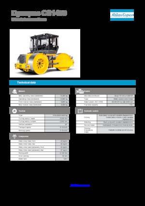 Three-wheel Rollers Dynapac CS 1400