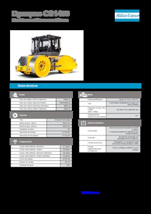 Üç tekerlekli makaralar Dynapac CS 1400