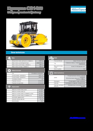 Üç tekerlekli makaralar Dynapac CS 1400