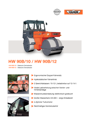 Üç tekerlekli makaralar Hamm HW 90 B/10