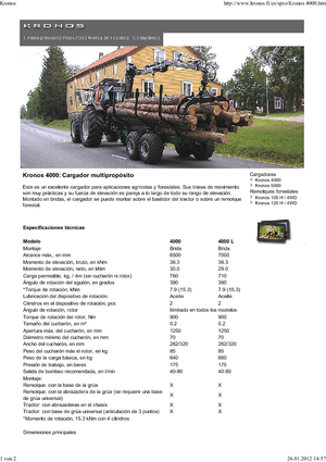 Timber loading cranes Kronos 4000