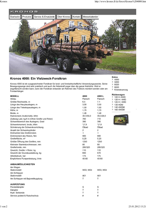Timber loading cranes Kronos 4000