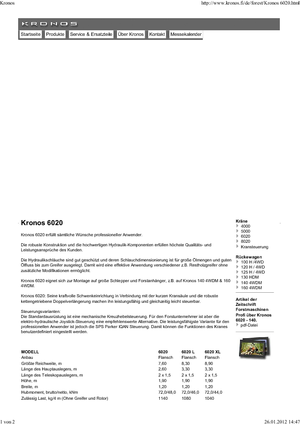 Timber loading cranes Kronos 6020 L 