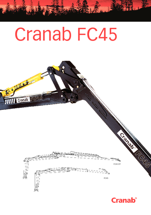 Timber loading cranes Cranab FC 45 Tele