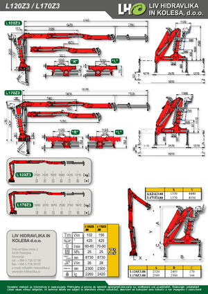 Timber loading cranes LIV L 170 Z 3.88