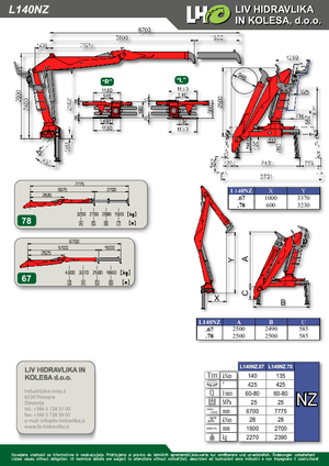 Timber loading cranes LIV L 140 NZ 78