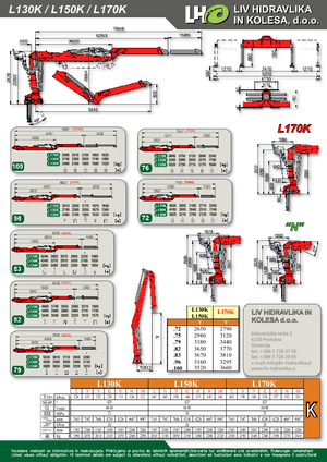 Timber loading cranes LIV L 150 K 100