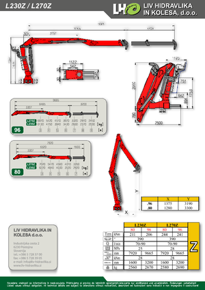 Timber loading cranes LIV L 270 Z 96