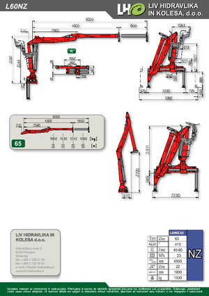 Timber loading cranes LIV L 60 NZ 65