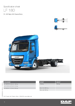 Rigid Chassis DAF LF 180 FA 08t