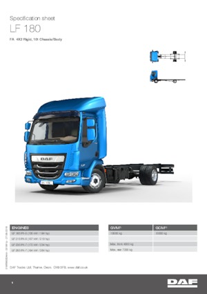 Rigid Chassis DAF LF 180 FA 10t