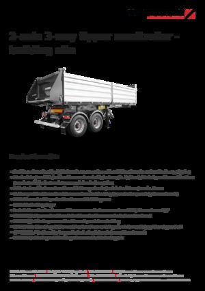 Dump Trailers / Tipper Semi Trailers Schwarzmüller 2-axle 3-way tipper semitrailer - building site