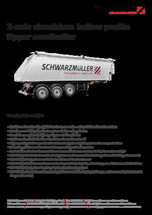 Damperli yarı römorklar Schwarzmüller 3-axle aluminium hollow profile tipper semitrailer