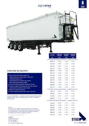 Dump Trailers / Tipper Semi Trailers Stas Agrostar