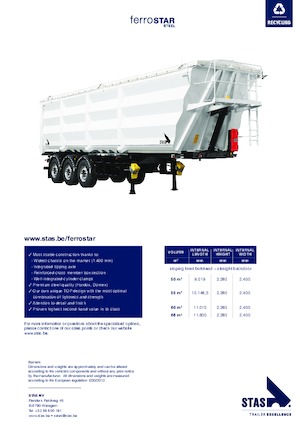 Dump Trailers / Tipper Semi Trailers Stas Ferrostar